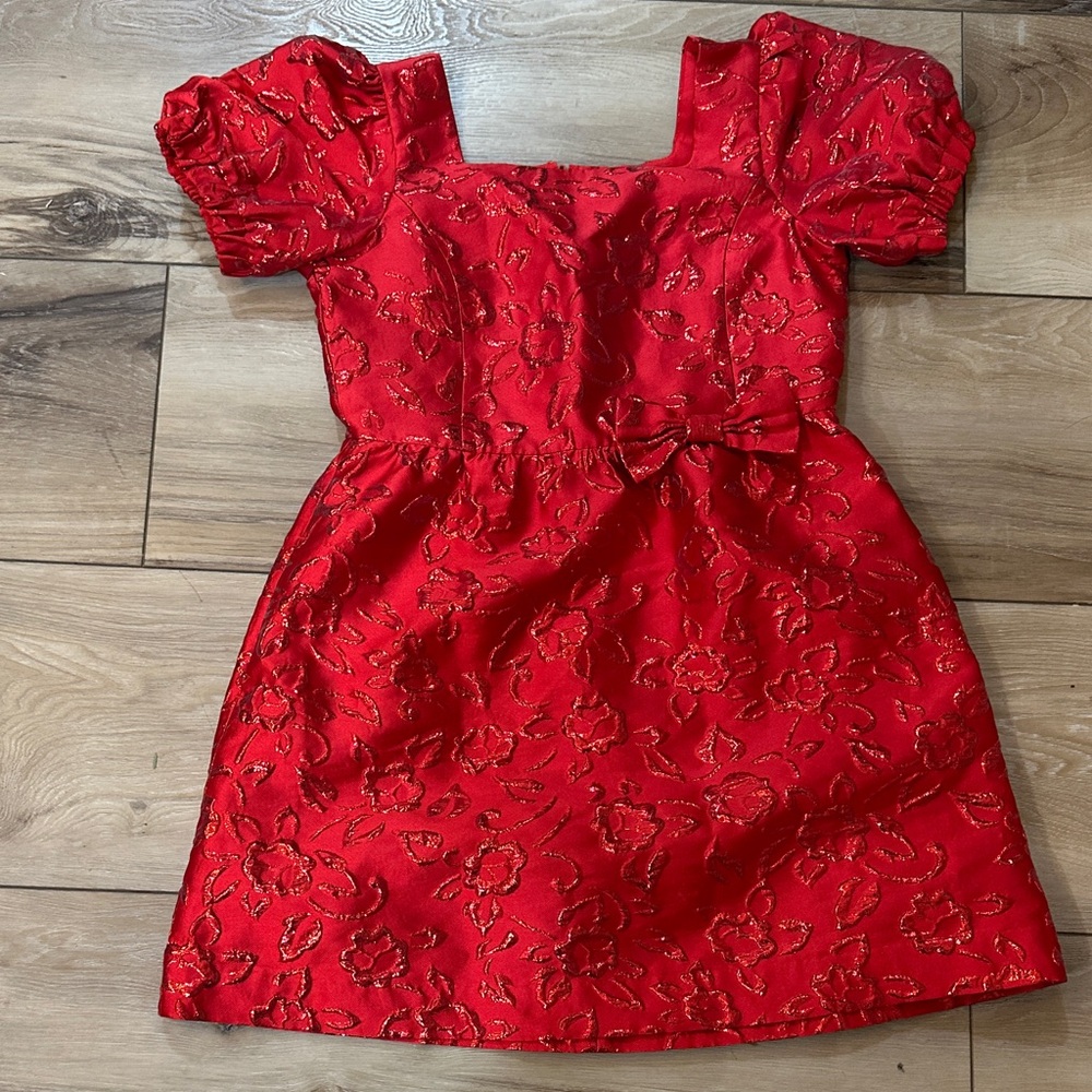 Lilly Pulitzer Red Floral Kids Formal Dress